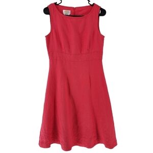 Talbots Women's 100% Linen Sleeveless Boatneck A-Line Mini Dress - 8